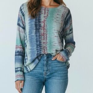 Nally & Millie Tie Dye Lightweight Long Sleeve Top – Small